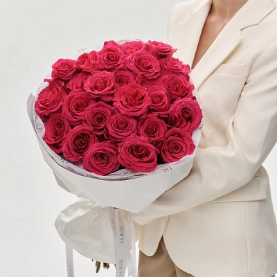 Букет из 27 розовых роз